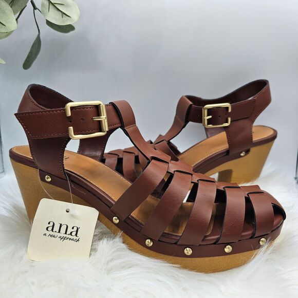 A.N.A Studded Jolla Strappy Clogs Women's Size 9 - Picture 1 of 11